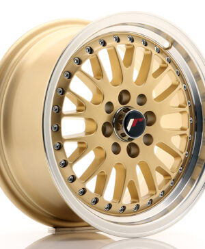 JR Wheels JR10 15x7 ET30 4x100/108 Gold w/Machined Lip