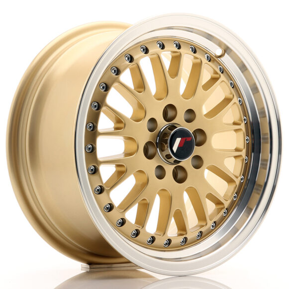 JR Wheels JR10 15x7 ET30 4x100/108 Gold w/Machined Lip