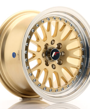 JR Wheels JR10 15x8 ET15 4x100/114 Gold w/Machined Lip