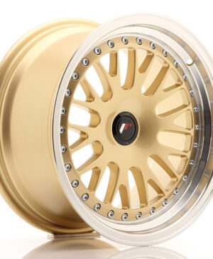 JR Wheels JR10 16x8 ET20 BLANK Gold w/Machined Lip