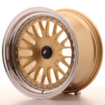 JR Wheels JR10 16x9 ET20 BLANK Gold w/Machined Lip