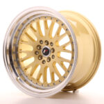 JR Wheels JR10 18x10, 5 ET25 5x112/114, 3 Gold w/Machined Lip