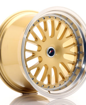 JR Wheels JR10 19x11 ET15-30 BLANK Gold w/Machined Lip