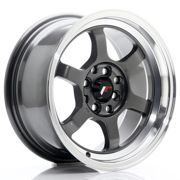 JR Wheels JR12 15x7, 5 ET26 4x100/114 Gun Metal w/Machined Lip