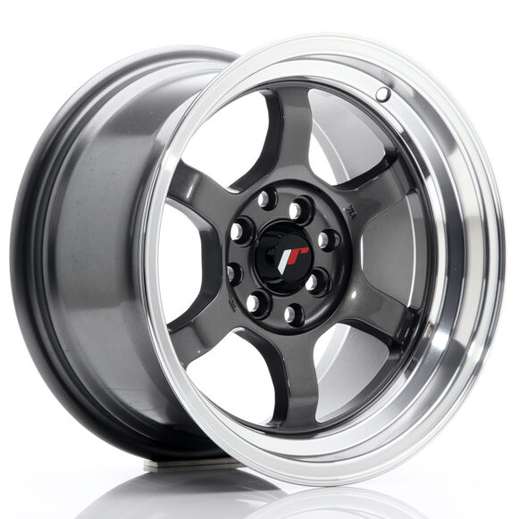 JR Wheels JR12 15x8, 5 ET13 4x100/114 Gun Metal w/Machined Lip