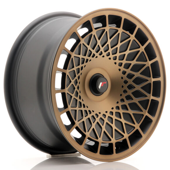 JR Wheels JR14 16x8 ET25 BLANK Matt Black w/Bronze Finish