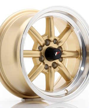 JR Wheels JR19 14x7 ET0 4x100/114 Gold w/Machined Lip