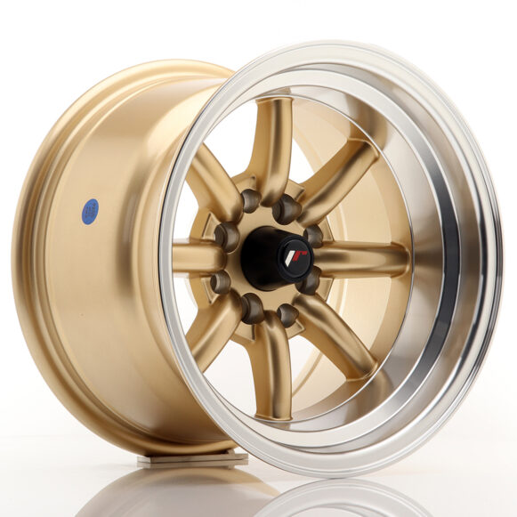 JR Wheels JR19 14x9 ET-25 4x100/114 Gold w/Machined Lip