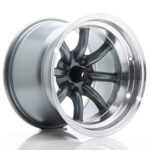 JR Wheels JR19 15x10, 5 ET-32 4x100 Gun Metal w/Machined Lip