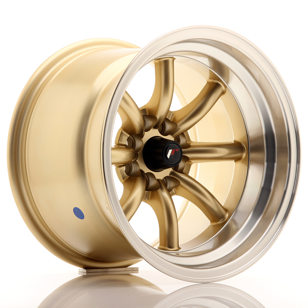 JR Wheels JR19 15x10, 5 ET-32 4x100/114 Gold w/Machined Lip