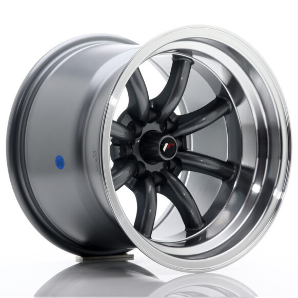 JR Wheels JR19 15x10, 5 ET-32 4x100/114 Gun Metal w/Machined Lip