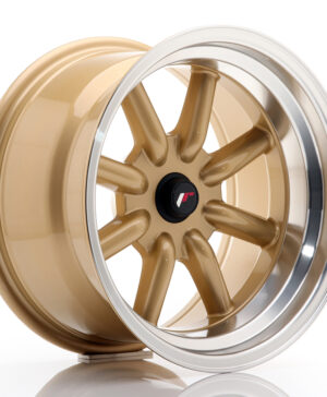 JR Wheels JR19 16x9 ET-25-(-15) BLANK Gold w/Machined Lip