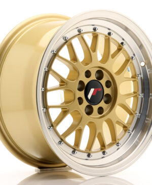 JR Wheels JR23 16x8 ET20 4x100/108 Gold w/Machined Lip