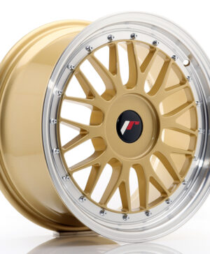 JR Wheels JR23 17x8 ET40-45 BLANK Gold w/Machined Lip