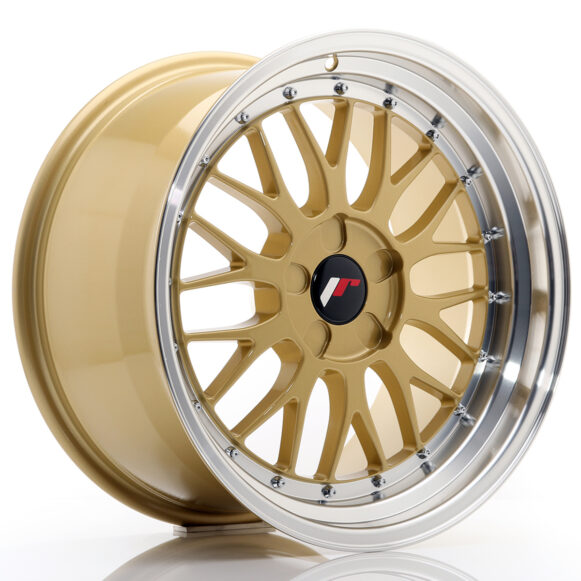 JR Wheels JR23 18x9, 5 ET25-48 5H BLANK Gold w/Machined Lip