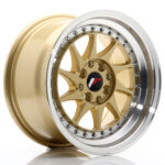 JR Wheels JR26 15x8 ET25 4x100/108 Gold w/Machined Lip