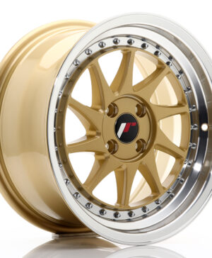 JR Wheels JR26 16x8 ET30 4x100 Gold w/Machined Lip