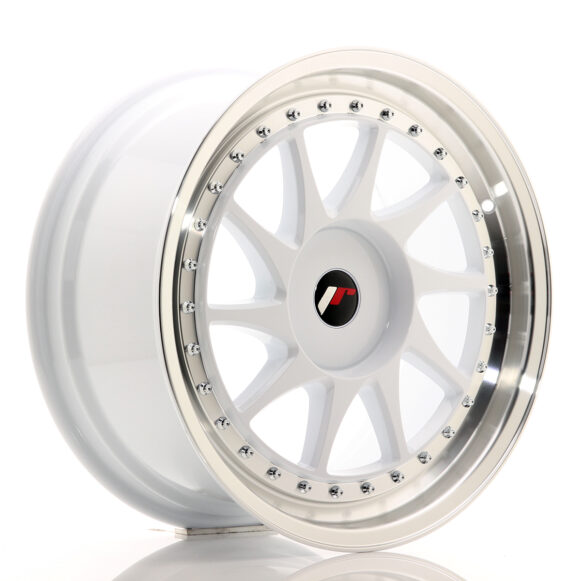 JR Wheels JR26 18x8, 5 ET20-40 BLANK White w/Machined Lip