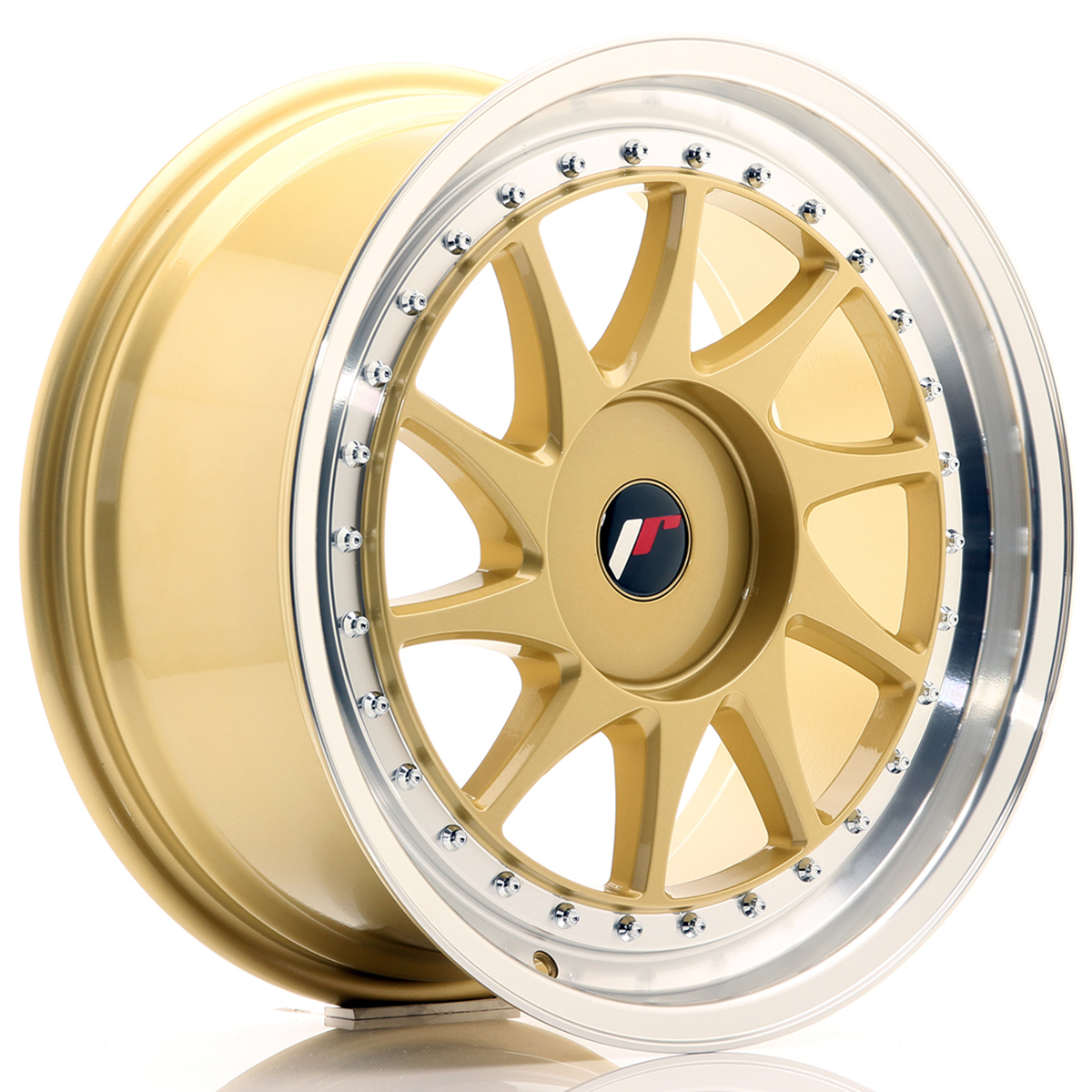 JR Wheels JR26 18x8, 5 ET35-40 BLANK Gold w/Machined Lip