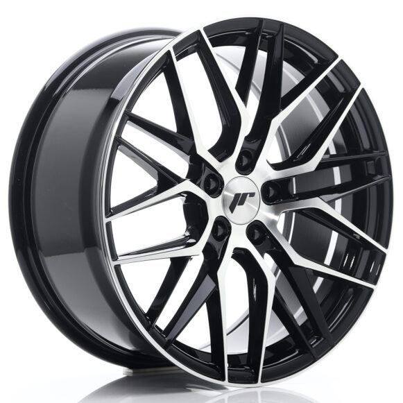 JR Wheels JR28 19x8, 5 ET40 5x114, 3 Gloss Black Machined Face