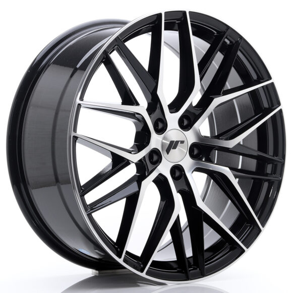 JR Wheels JR28 20x8, 5 ET40 5x112 Gloss Black Machined Face