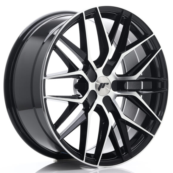 JR Wheels JR28 20x8, 5 ET20-40 5H BLANK Gloss Black Machined Face