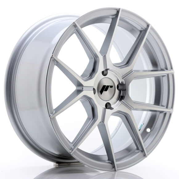 JR Wheels JR30 17x8 ET40 4x100 Silver Machined Face