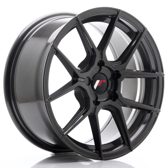 JR Wheels JR30 17x8 ET20-40 5H BLANK Hyper Gray