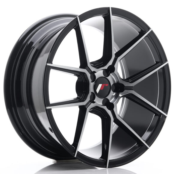 JR Wheels JR30 18x8, 5 ET20-40 5H BLANK Black Brushed w/Tinted Face