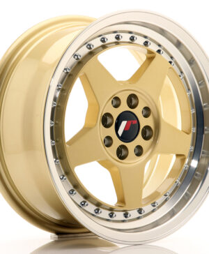 JR Wheels JR6 16x7 ET35 4x100/114 Gold w/Machined Lip
