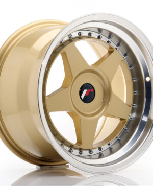 JR Wheels JR6 17x10 ET20 BLANK Gold w/Machined Lip