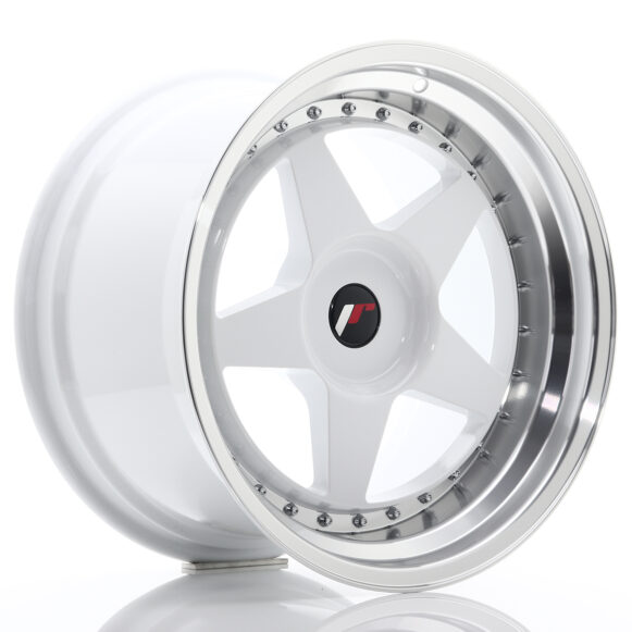 JR Wheels JR6 18x10, 5 ET0-25 BLANK White w/Machined Lip