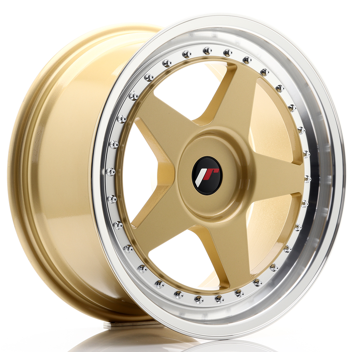 JR Wheels JR6 18x8, 5 ET20-40 BLANK Gold w/Machined Lip