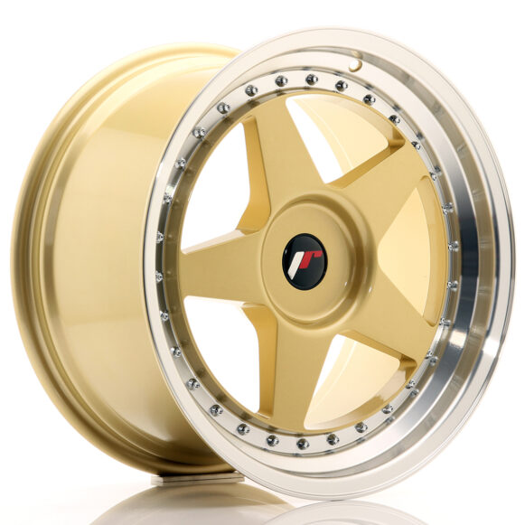 JR Wheels JR6 18x9, 5 ET20-40 BLANK Gold w/Machined Lip