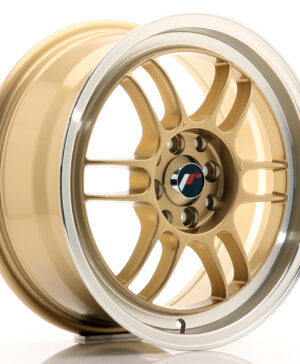 JR Wheels JR7 16x7 ET38 4x100/114 Gold w/Machined Lip