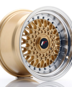 JR Wheels JR9 15x9 ET10 4x100/108 Gold w/Machined Lip