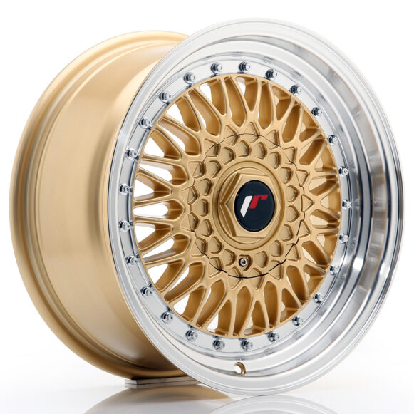 JR Wheels JR9 16x7, 5 ET25 BLANK Gold w/Machined Lip