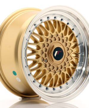 JR Wheels JR9 16x8 ET25 BLANK Gold w/Machined Lip