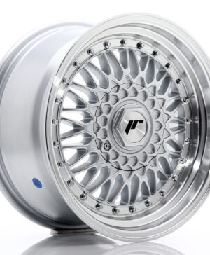 JR Wheels JR9 16x8 ET25 4x100/108 Silver w/Machined Lip+Silver Rivets