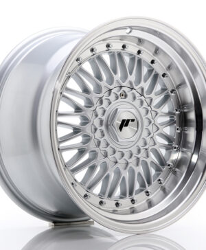 JR Wheels JR9 17x10 ET20 5x112/120 Silver w/Machined Lip+Silver Rivets