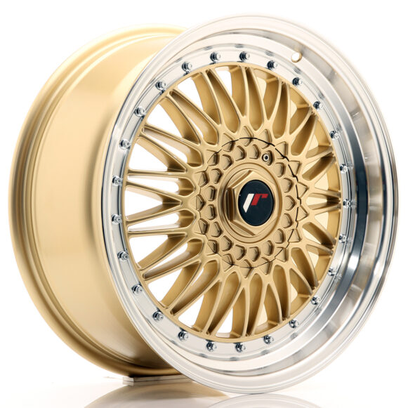 JR Wheels JR9 18x8 ET35-40 BLANK Gold w/Machined Lip