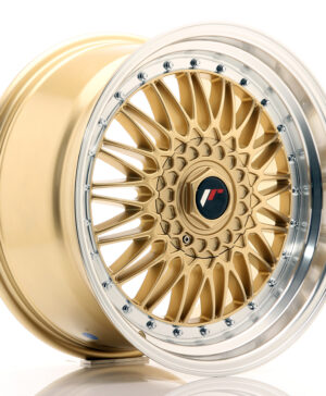 JR Wheels JR9 18x9 ET20-40 BLANK Gold w/Machined Lip